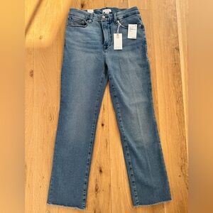 Good American Good Legs Straight Jeans Blue Women’s Size 6/28 NWT